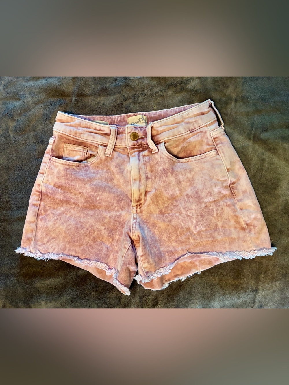 Universal Thread Pink Washed High-Rise Denim Shorts